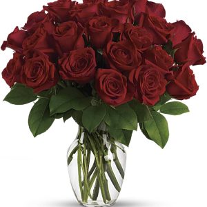 Red Roses Vase Bouquet