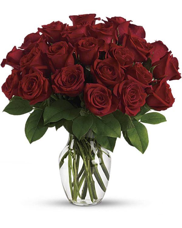 Red Roses Vase Bouquet