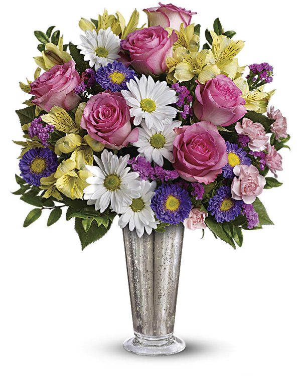 Smile today floral vased arrangement