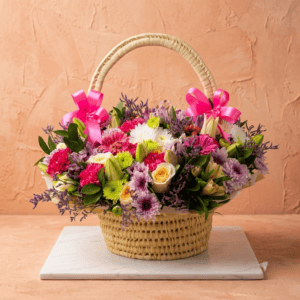 Purpink Basket arrangement